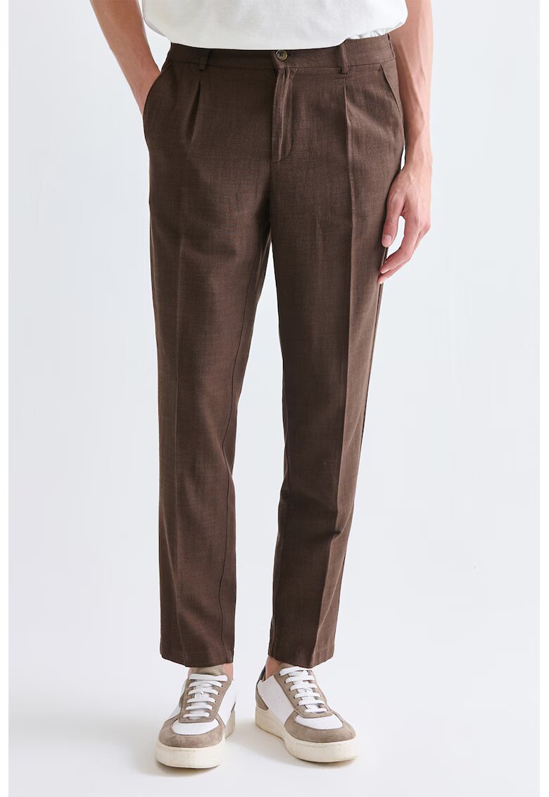 LC WAIKIKI Pantaloni conici cu pensa - Maro inchis