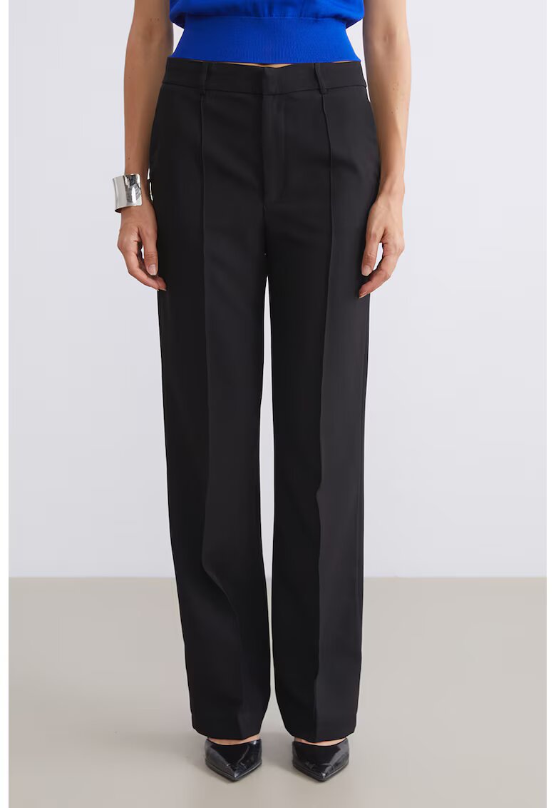 LC WAIKIKI Pantaloni conici cu tali inalta - Negru