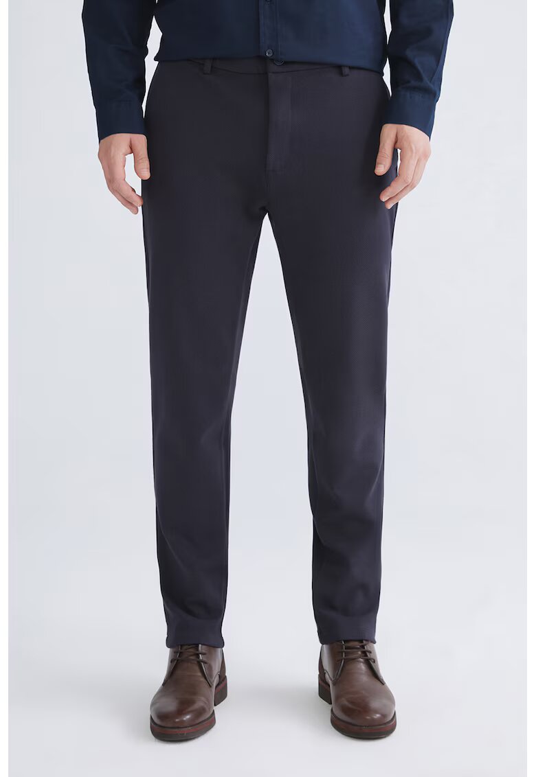 LC WAIKIKI Pantaloni conici cu talie medie si elastica - Albastru ultramarin