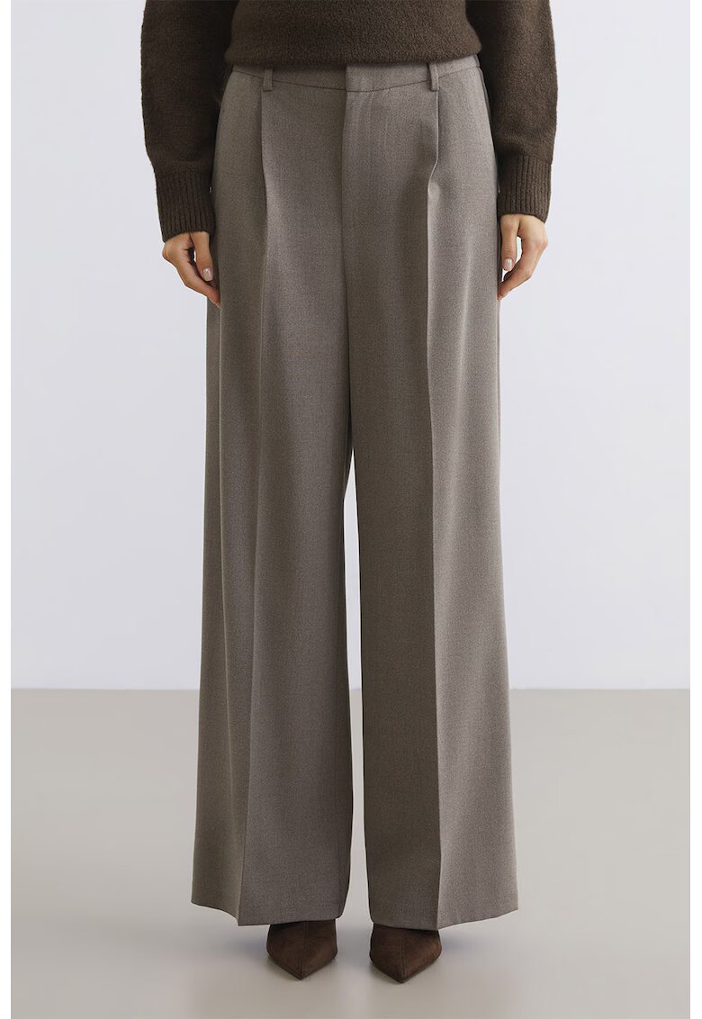 LC WAIKIKI Pantaloni cu talie inalta si croiala ampla - Grej