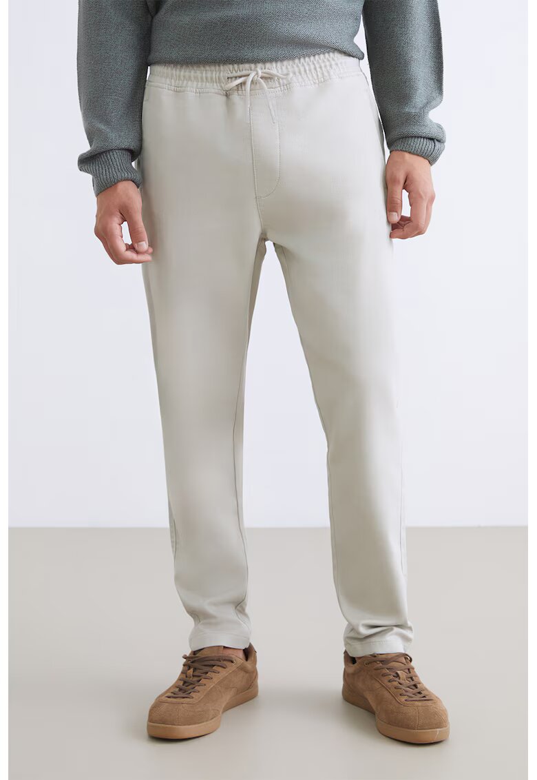 LC WAIKIKI Pantaloni de trening cu snururi si model uni - Crem