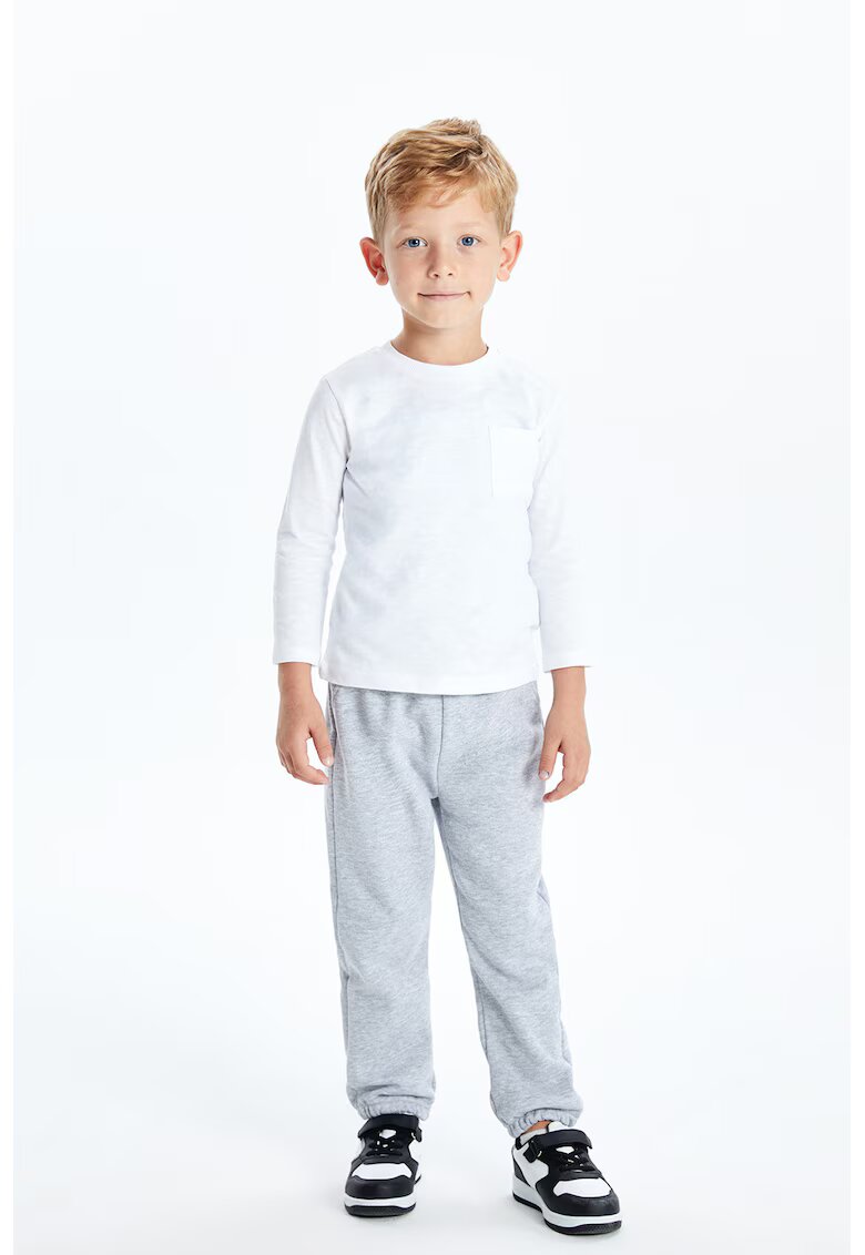 LC WAIKIKI Pantaloni de trening din amestec de bumbac si captuseala ce mentine caldura - Gri deschis melange