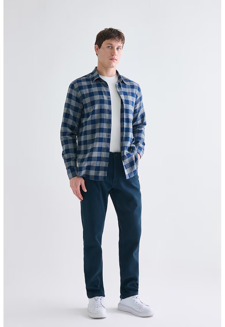 LC WAIKIKI Pantaloni drepti cu model uni - Bleumarin