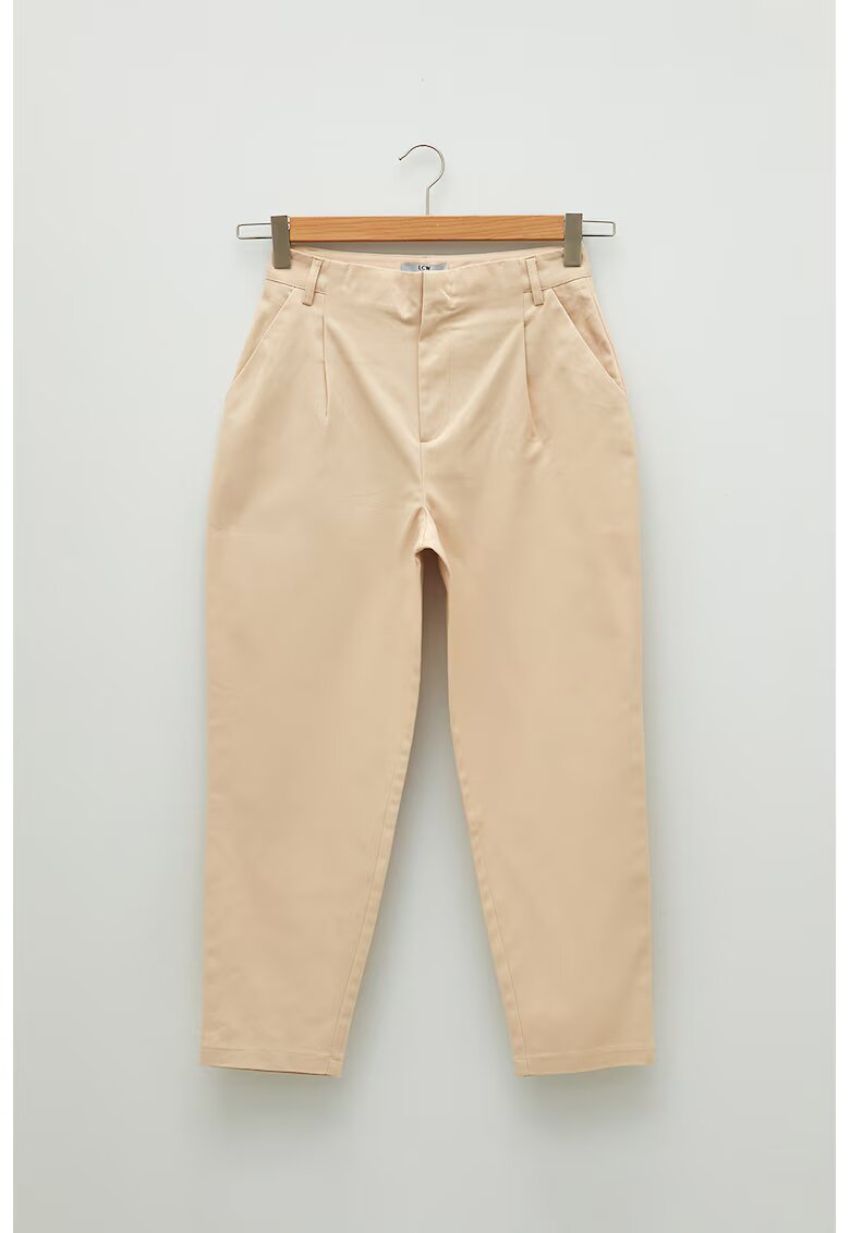 LC WAIKIKI Pantaloni drepti cu talie inalta - Piersica