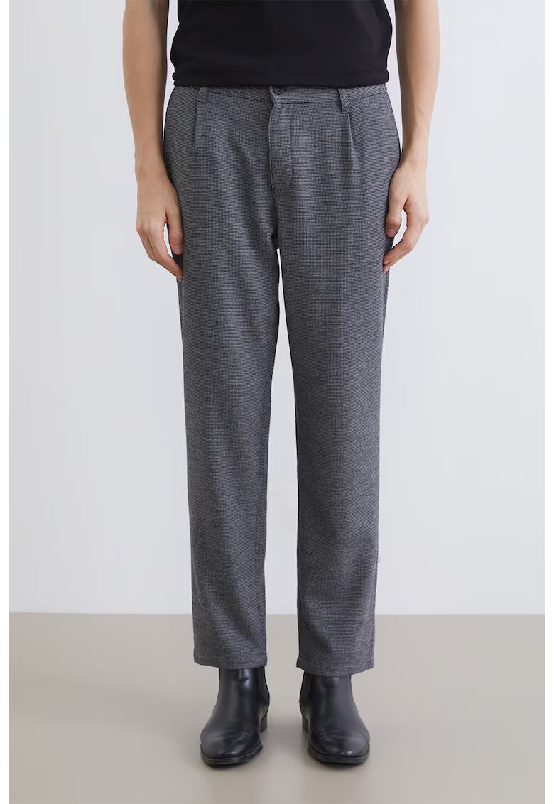 LC WAIKIKI Pantaloni drepti din amestec de lana - Gri inchis