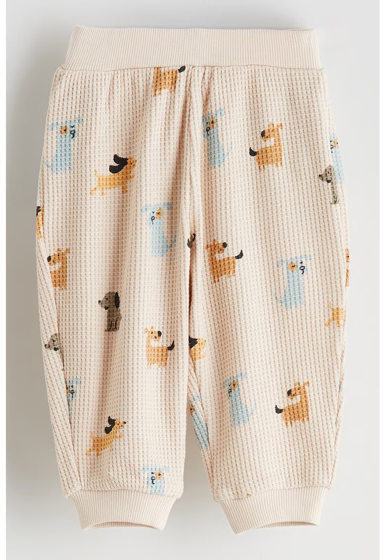 LC WAIKIKI Pantaloni jogger din bumbac cu imprimeu caini - Portocaliu/Albastru/Bej deschis