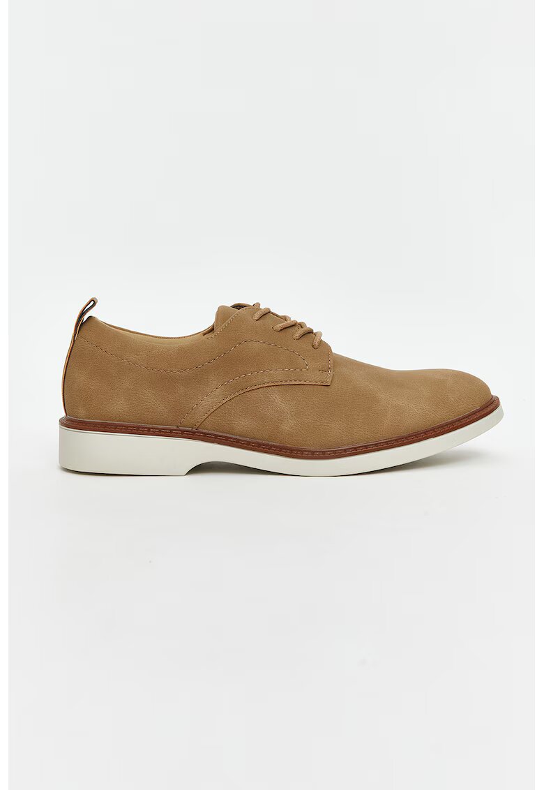 LC WAIKIKI Pantofi derby din piele intoarsa ecologica - Caramel