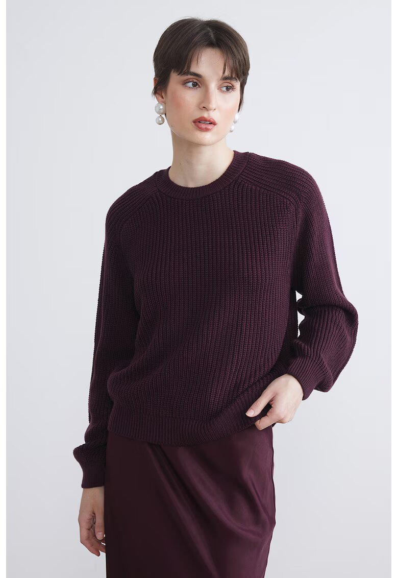 LC WAIKIKI Pulover cu maneci raglan - Violet aubergine
