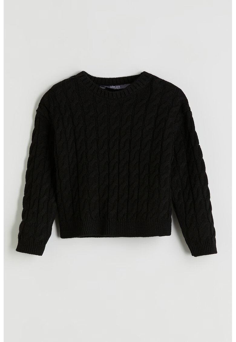 LC WAIKIKI Pulover cu torsade - Negru