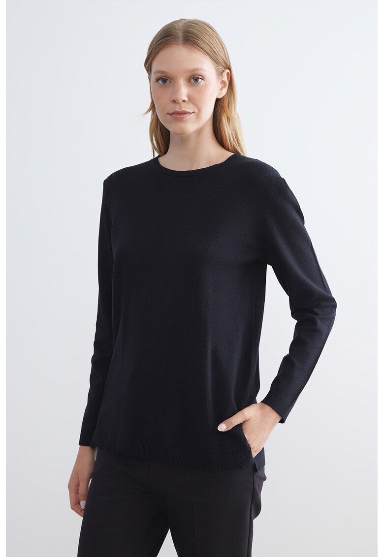 LC WAIKIKI Pulover lejer tricotat fin - Negru
