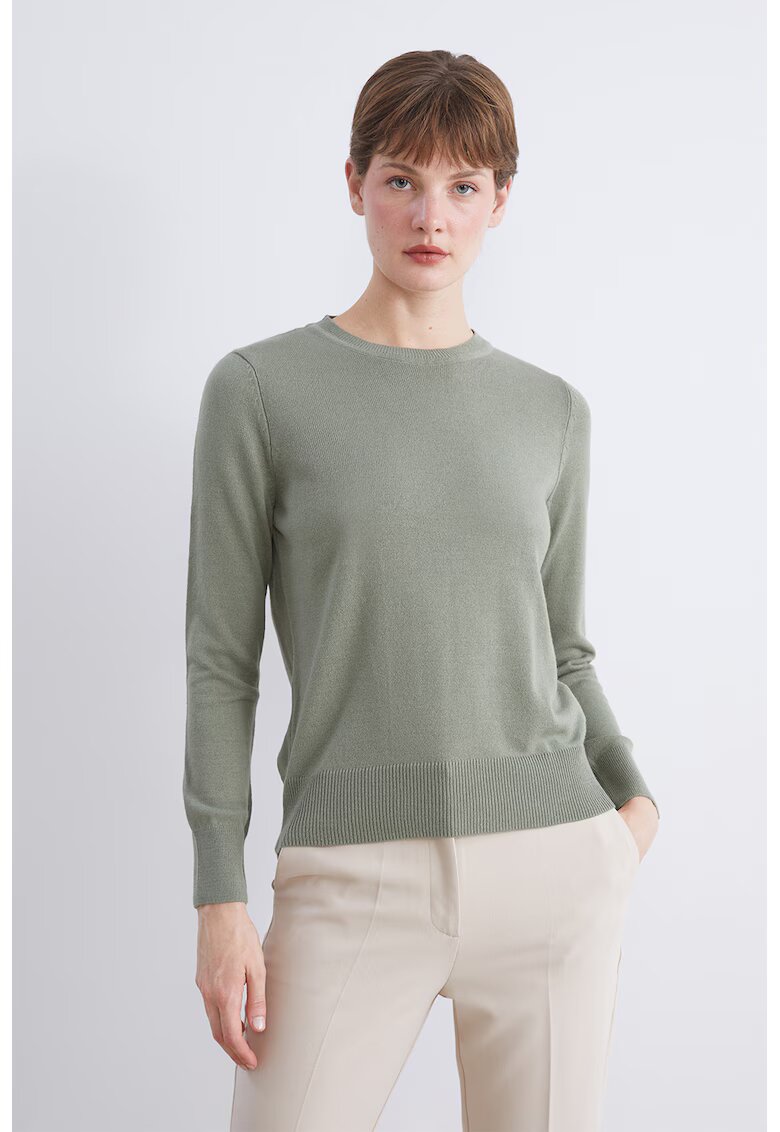 LC WAIKIKI Pulover tricotat cu decolteu la baza gatului - Verde deschis