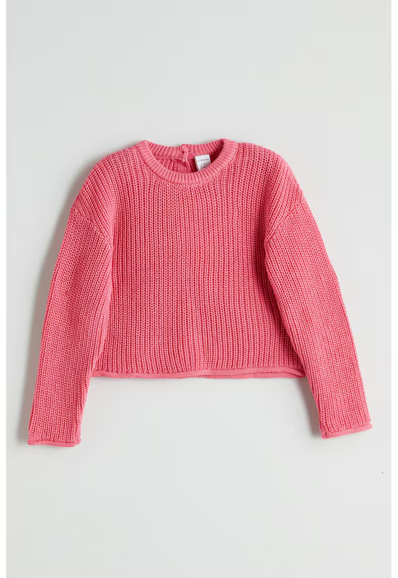 LC WAIKIKI Pulover tricotat masiv cu decolteu la baza gatului - Fucsia
