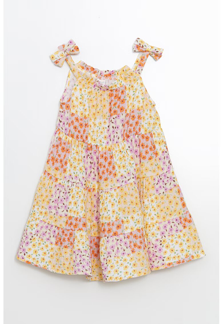 LC WAIKIKI Rochie de bumbac cu aplicatii - Galben pai/Lila