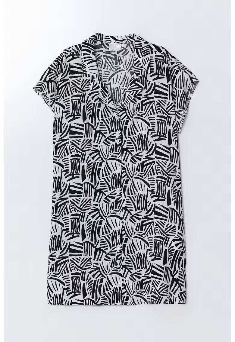 LC WAIKIKI Rochie dreapta cu model - Alb/Negru