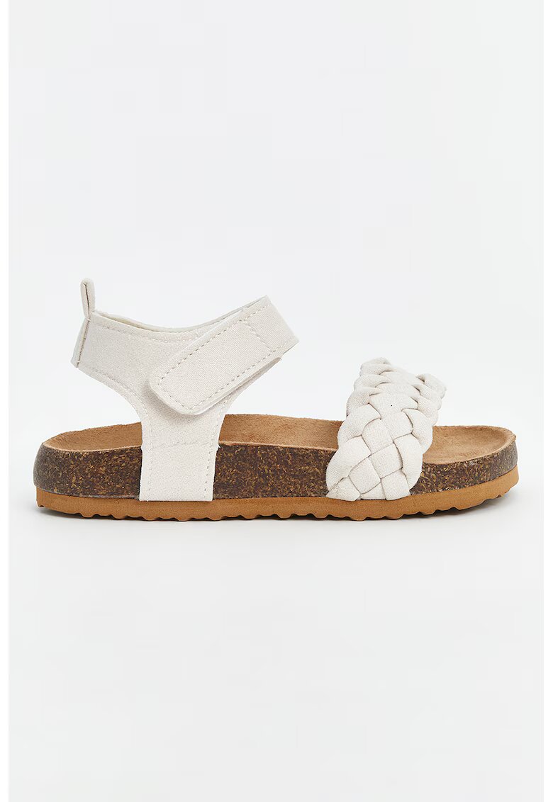 LC WAIKIKI Sandale cu velcro si bareta impletita - Bej deschis