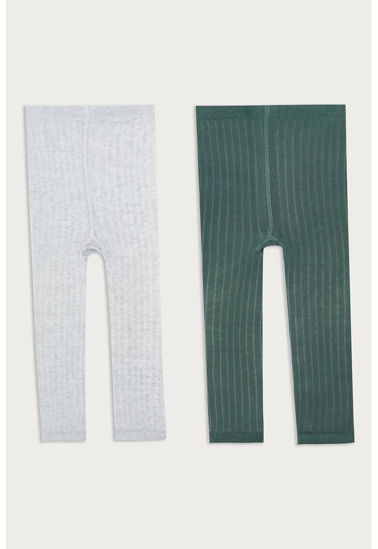 LC WAIKIKI Set de dresuri uni - 2 perechi - Verde aquamarin/Gri deschis melange