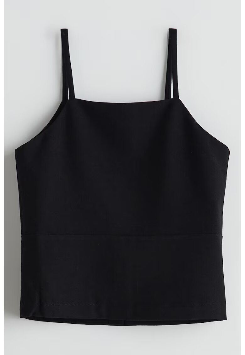 LC WAIKIKI Top cu decolteu drept - Negru