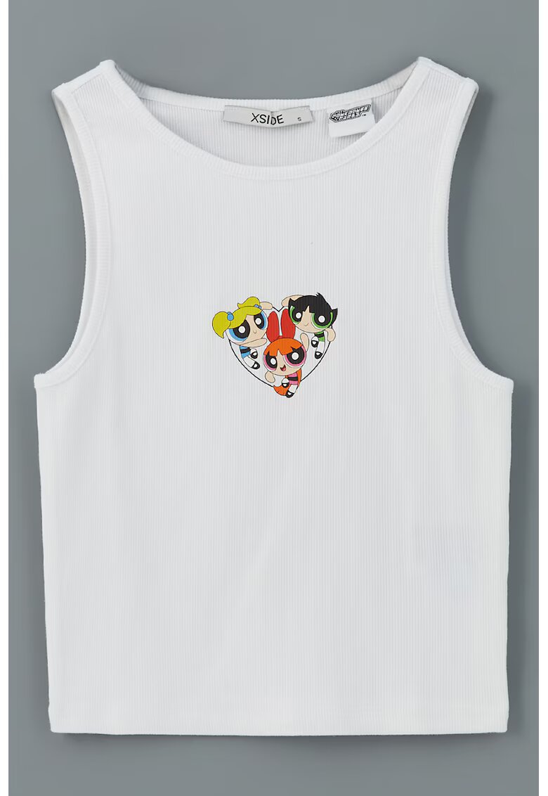 LC WAIKIKI Top din amestec de bumbac cu imprimeu cu desene animate - Rosu/Negru/Alb murdar