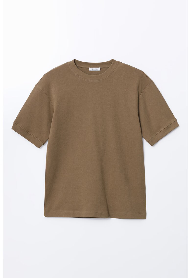 LC WAIKIKI Tricou cu decolteu la baza gatului si model uni - Maro deschis