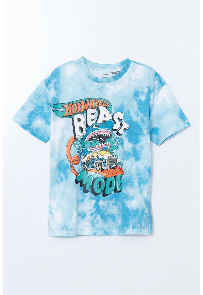 LC WAIKIKI Tricou cu imprimeu How Wheels - Albastru deschis