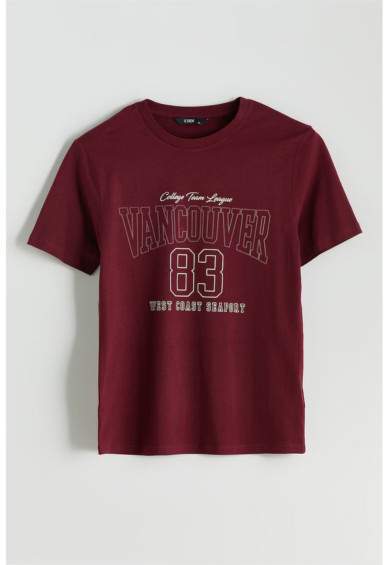 LC WAIKIKI Tricou din bumbac cu imprimeu - Visiniu