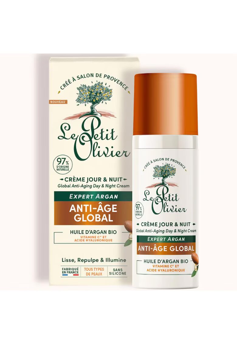 Le Petit Olivier Crema zi si noapte cu ulei de argan Expert Argan - 50 ml