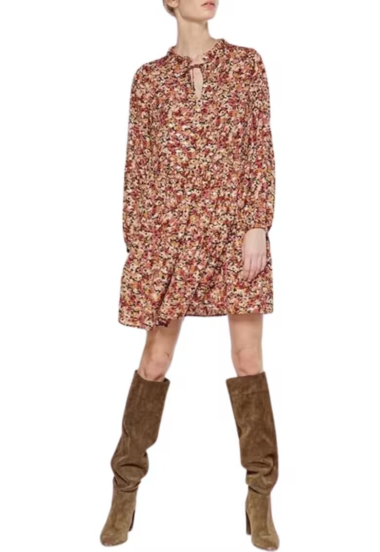 Le Temps Des Cerises Rochie dama flori - evazata - multicolor - poliester