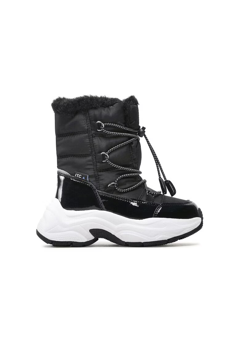 Leaf Cizme copii - 24889 - Piele ecologica - Negru