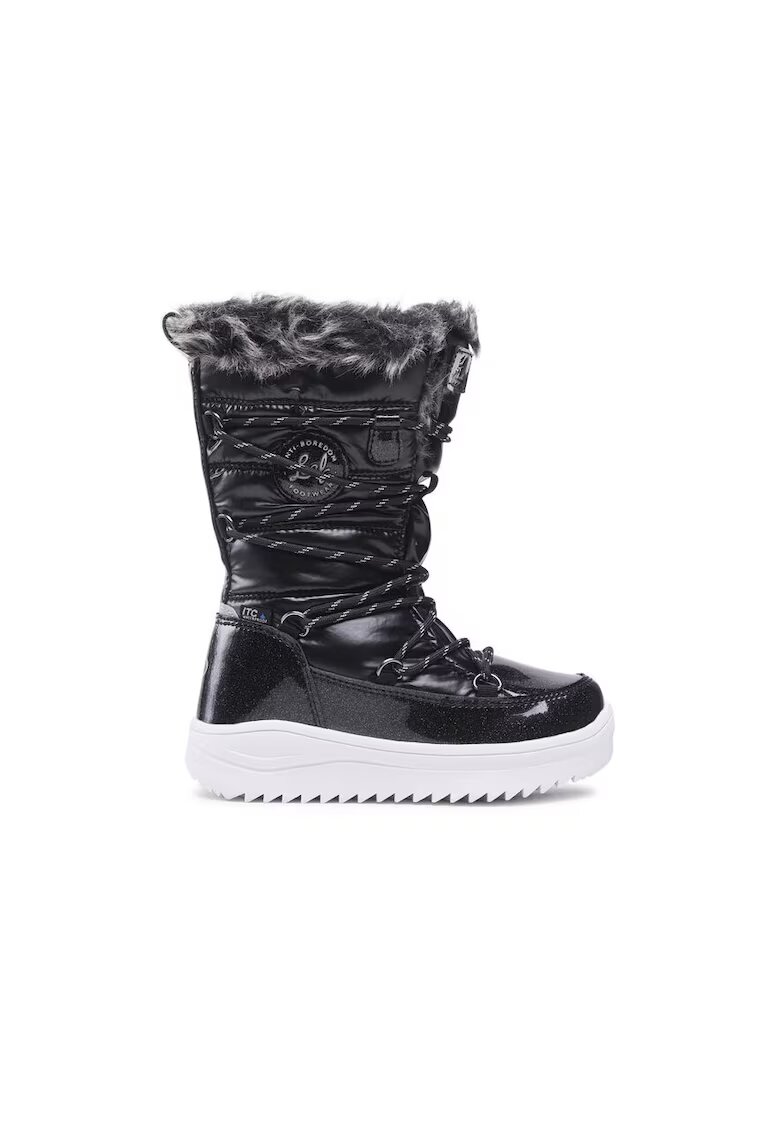Leaf Cizme copii - 25176 - Piele ecologica - Negru