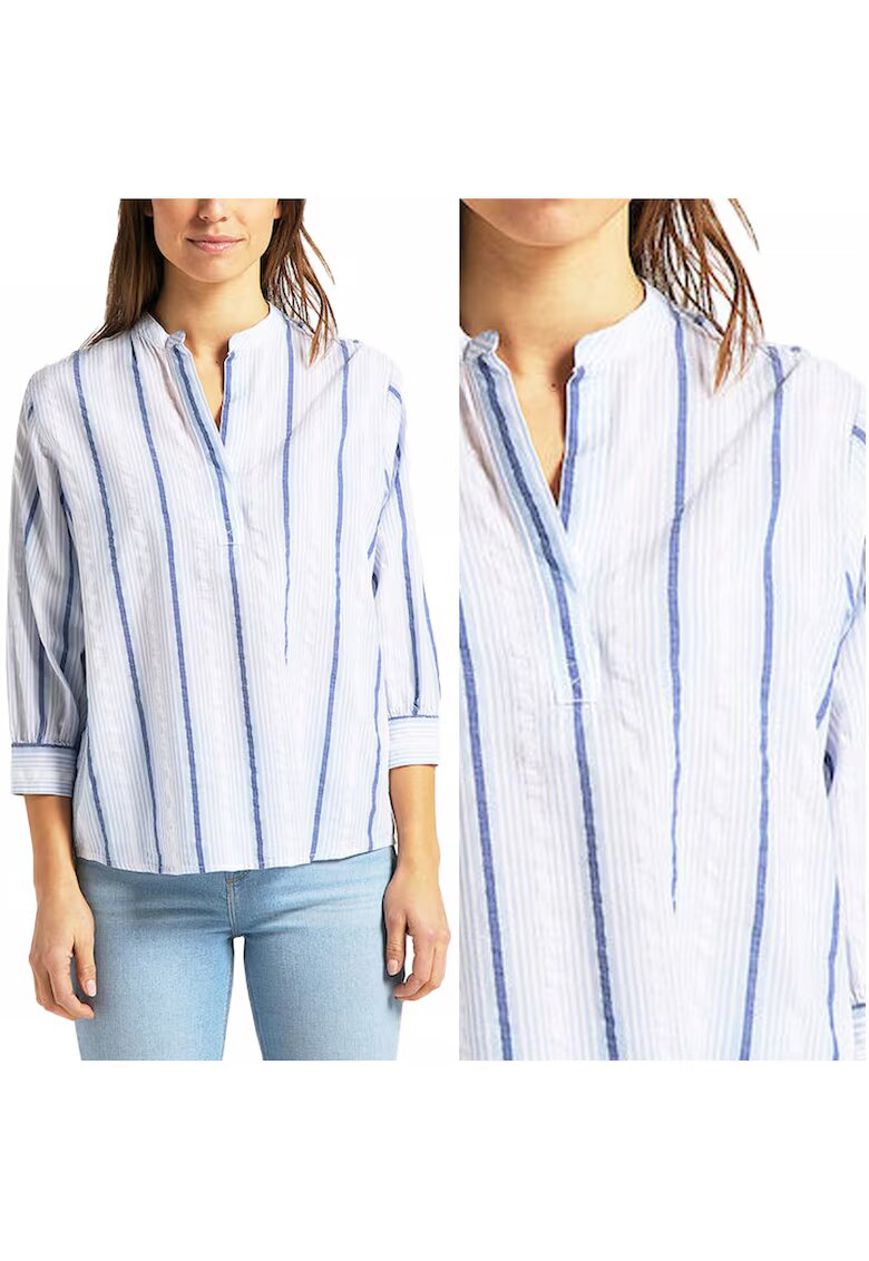 Lee Bluza Dama - Bluza Esentiala - Croi: Regular Fit - Stil: Lejer - Inchidere: Fara - Compozitie Material: 60% Bumbac - 40% Modal - M - Surf Blue - 1 Bucata