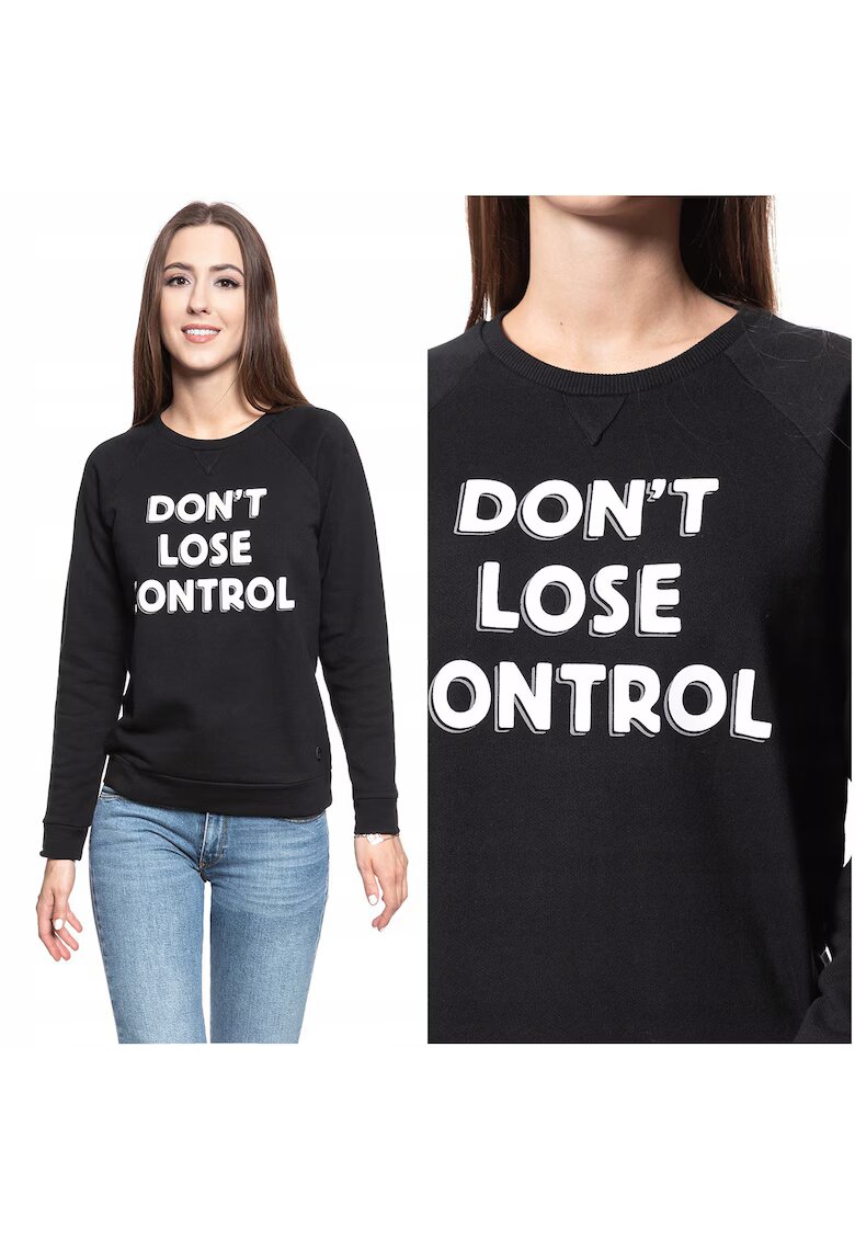 Lee Bluza Dama Fara Fermoar - Model CORE CREWNECK SWS - Croiala Clasica Regular Fit - Moale Si Confortabila - Fara Fermoar Si Fara Buzunar - Buna Pentru Fiecare Zi Si Tinute Casual - Marimea S - Negru