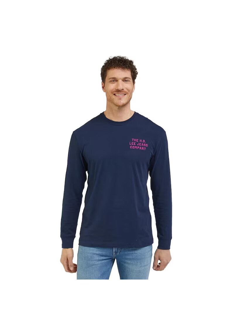 Lee Bluza sport pentru barbati cu maneca lunga - bumbac - bleumarin -
