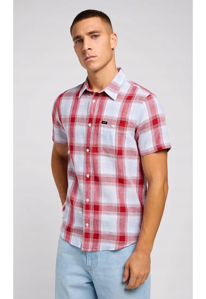 Lee Camasa barbati - model sure - regular fit - bej roscat - bumbac - maneca scurta -