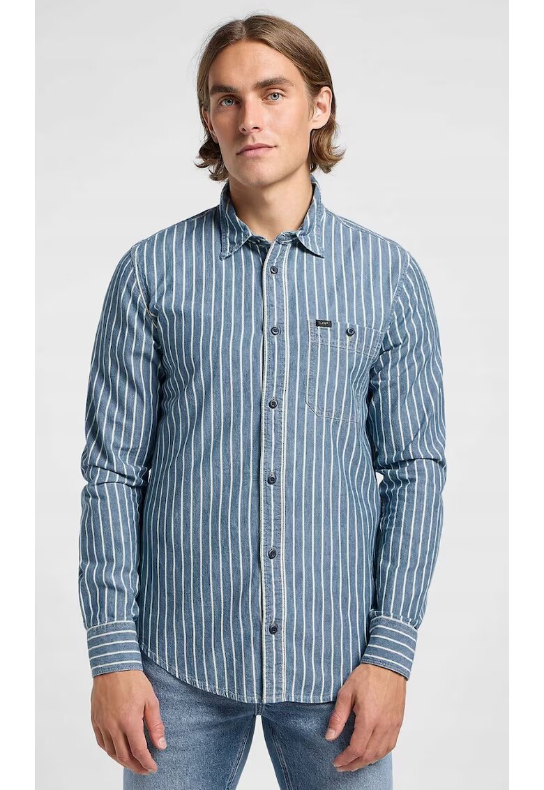 Lee Camasa barbati - SURE SHIRT - albastru - bumbac - maneca scurta - regular fit