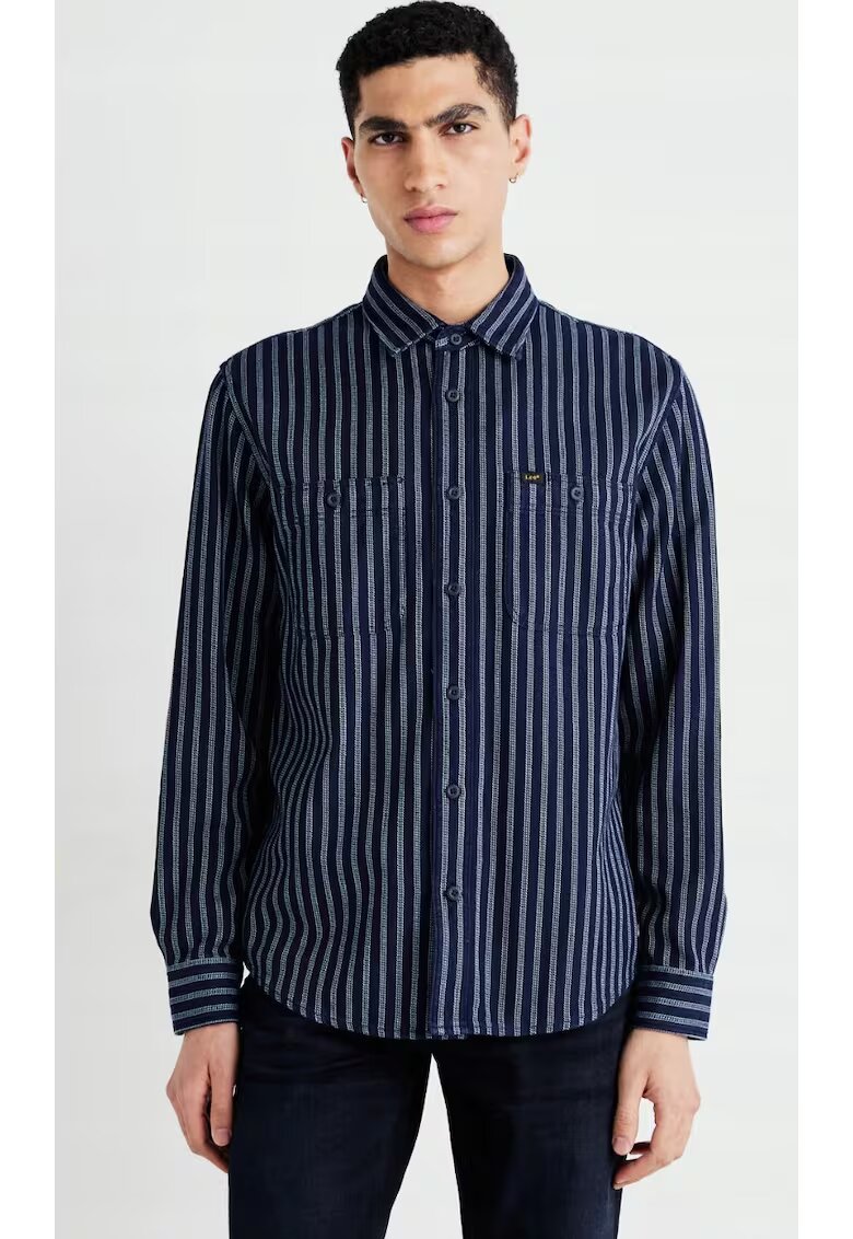 Lee Camasa barbati - Worker Shirt 2.0 - supradimensionata - albastru - bumbac -