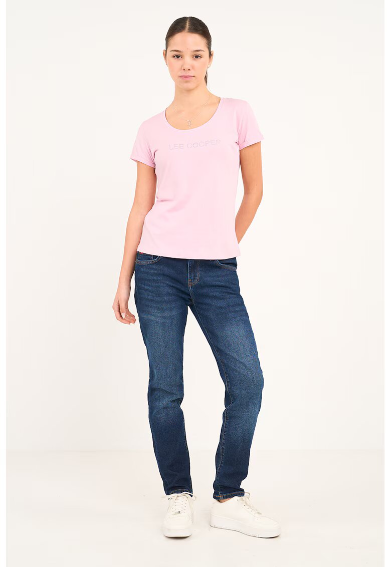 Lee Cooper Blugi boydriend cu talie medie - Albastru inchis