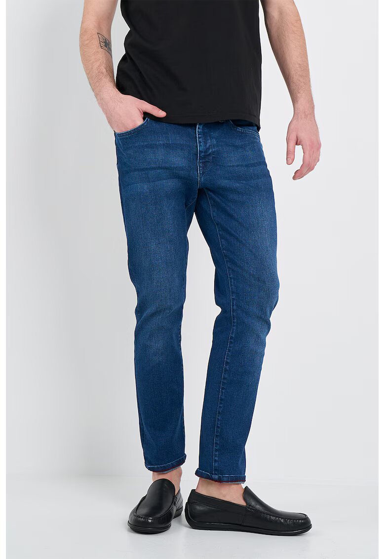 Lee Cooper Blugi drepti cu 5 buzunare - Albastru inchis