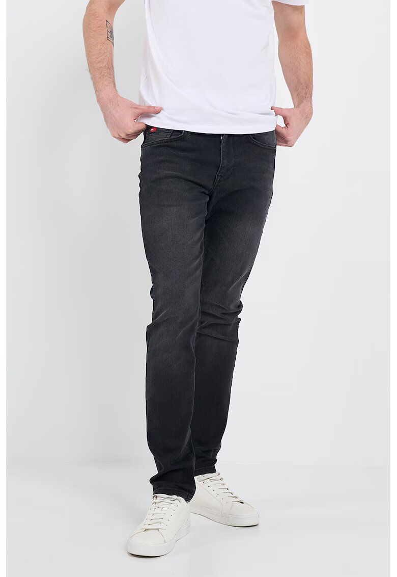 Lee Cooper Blugi slim fit cu talie medie - Gri antracit