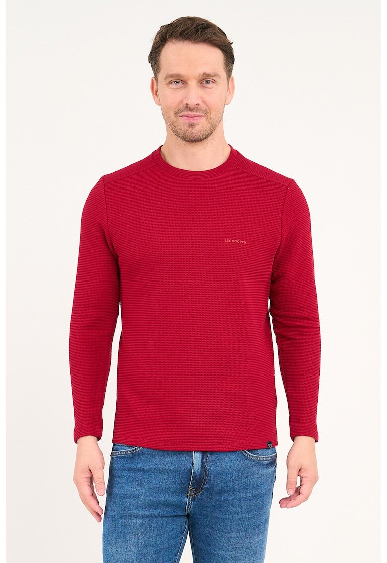 Lee Cooper Bluza cambrata cu decolteu la baza gatului - Visiniu