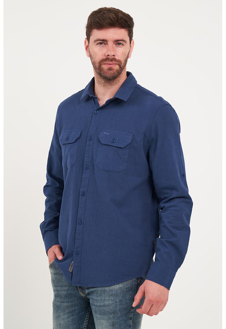 Lee Cooper Camasa cu buzunare pe piept - Bleumarin