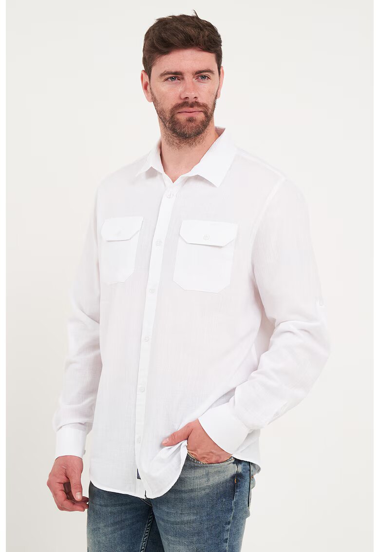 Lee Cooper Camasa din bumbac cu guler clasic - Alb