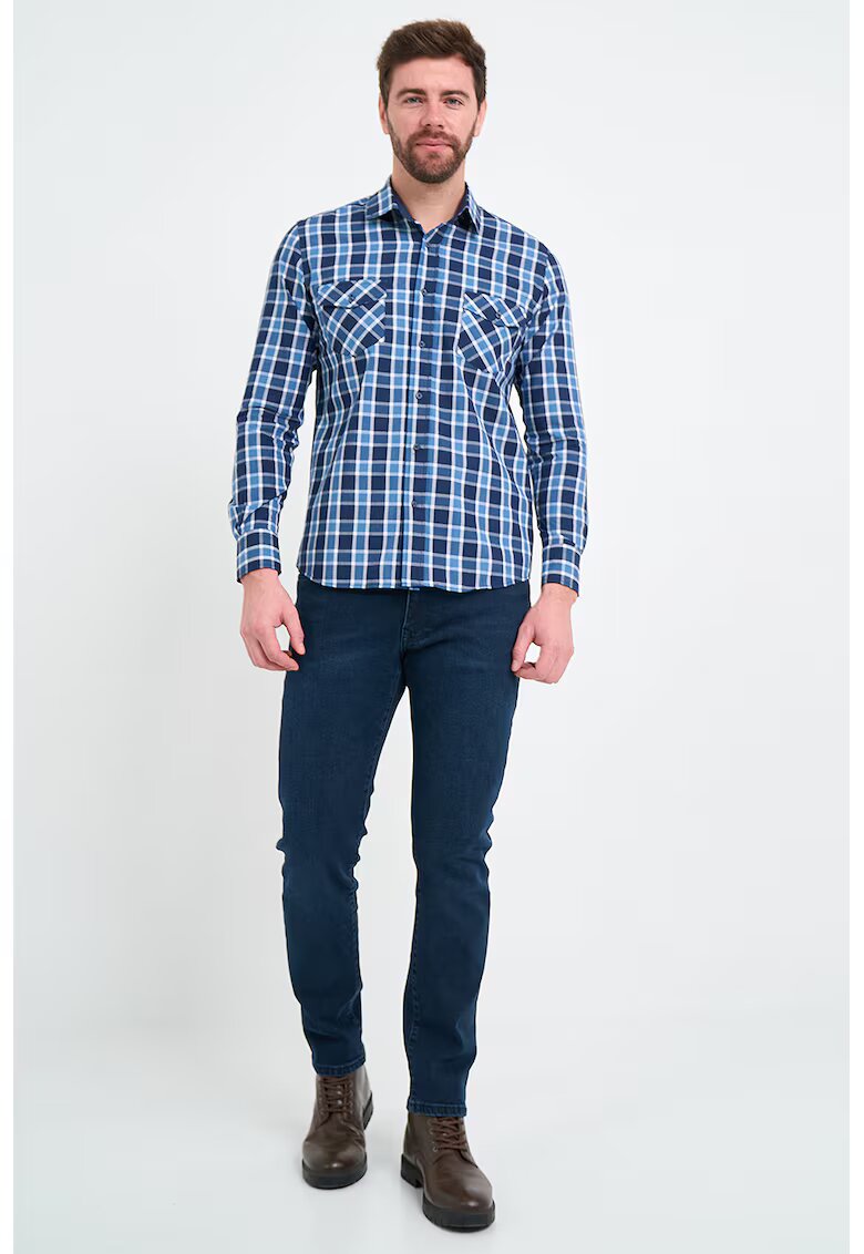 Lee Cooper Camasa in carouri - Albastru inchis