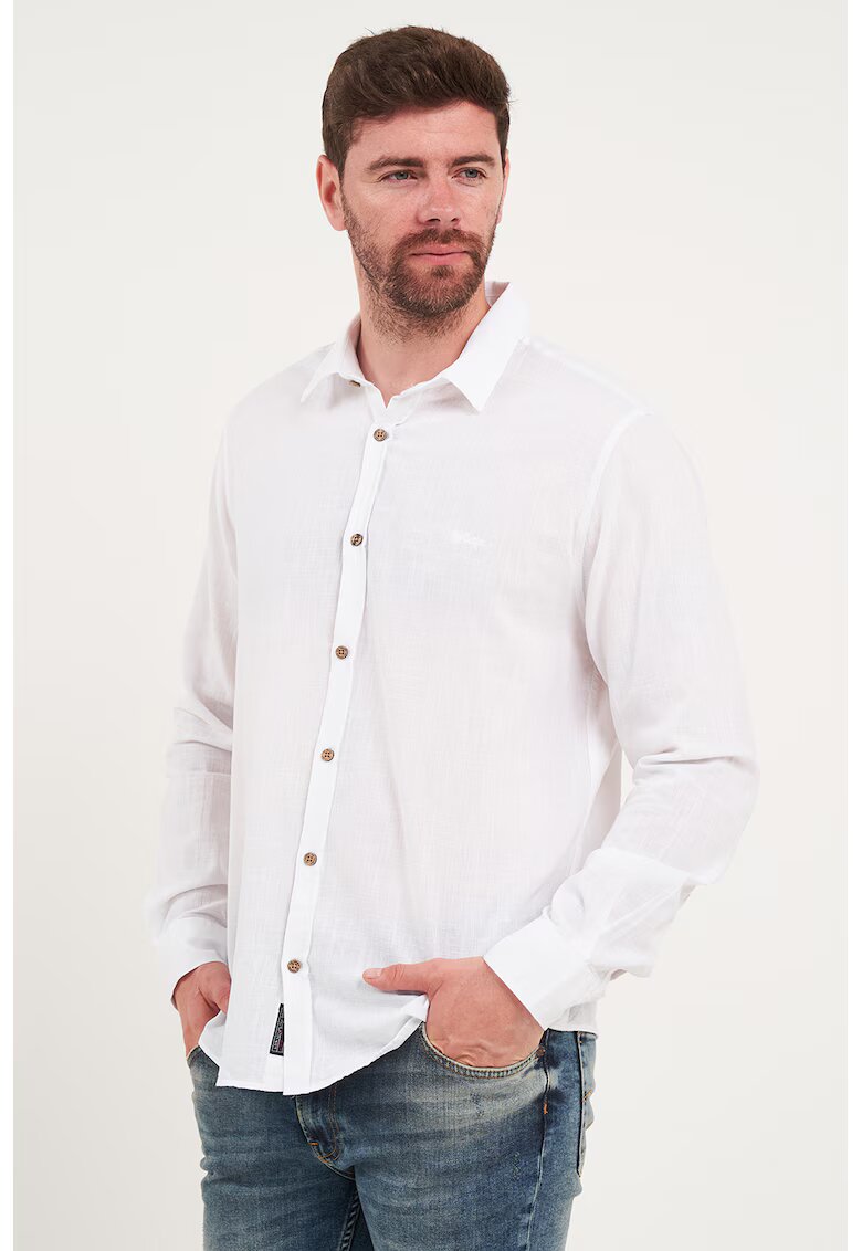 Lee Cooper Camasa uni cu mansete cu nasturi - Alb