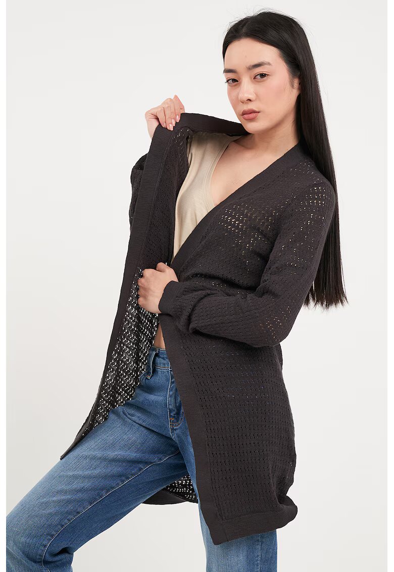 Lee Cooper Cardigan lung fara inchidere - Gri inchis