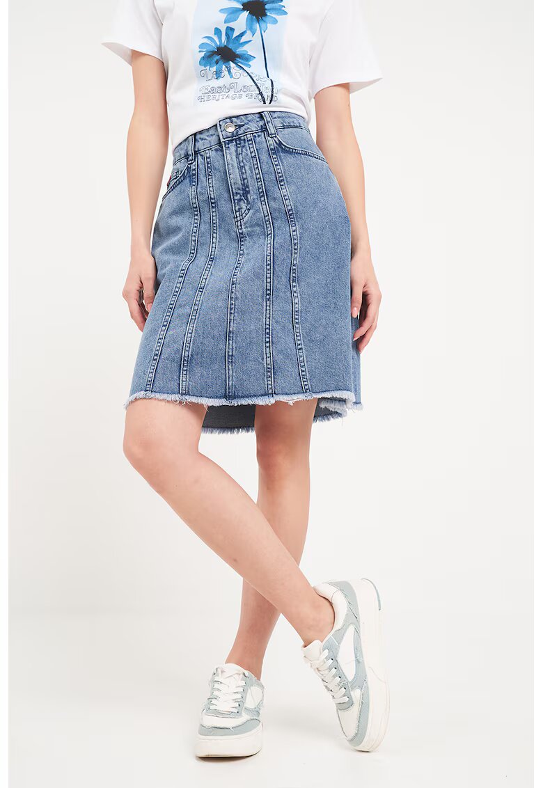 Lee Cooper Fusta midi din denim - Albastru deschis