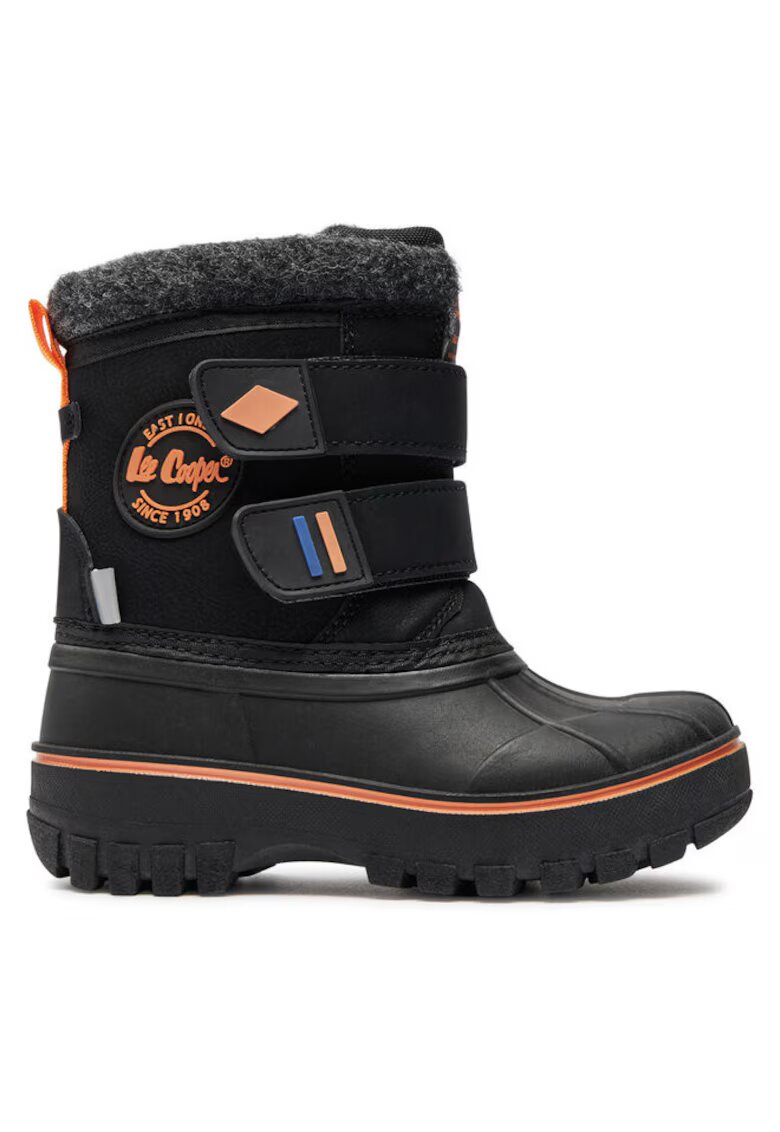 Lee Cooper Ghete baieti 304322662 - Piele ecologica - Negru - Negru