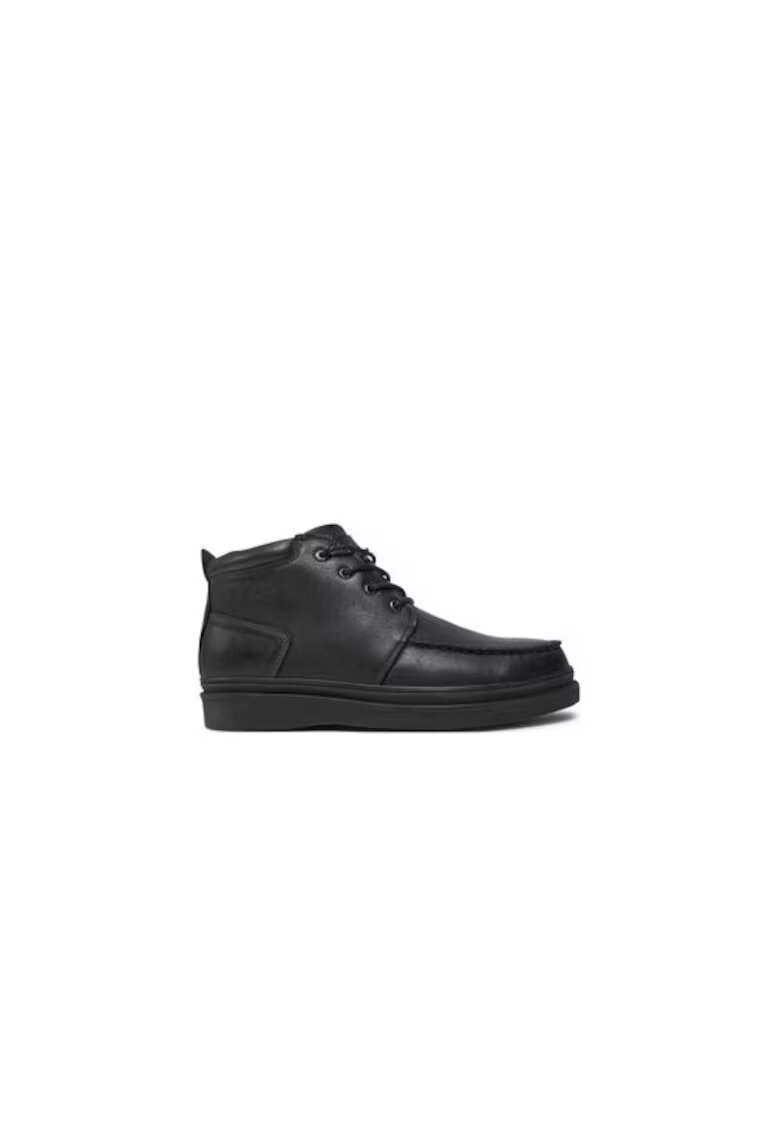 Lee Cooper Ghete barbati Piele naturala - Negru - Negru