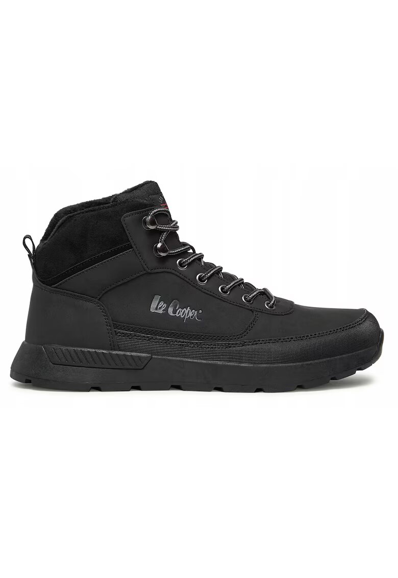 Lee Cooper Ghete din piele ecologica cu detaliu logo - Negru