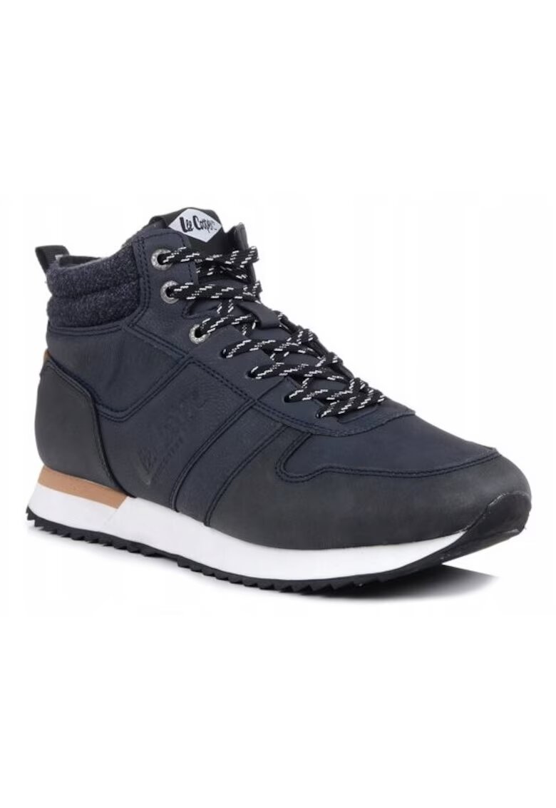 Lee Cooper Ghete din piele ecologica cu talpa contrastanta - Bleumarin
