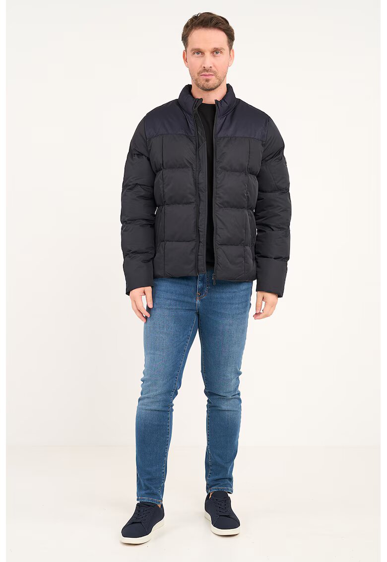 Lee Cooper Jacheta cu guler scurt si fermoar - Bleumarin